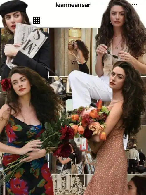 ins法式博主08小众的复古风美人儿leanne