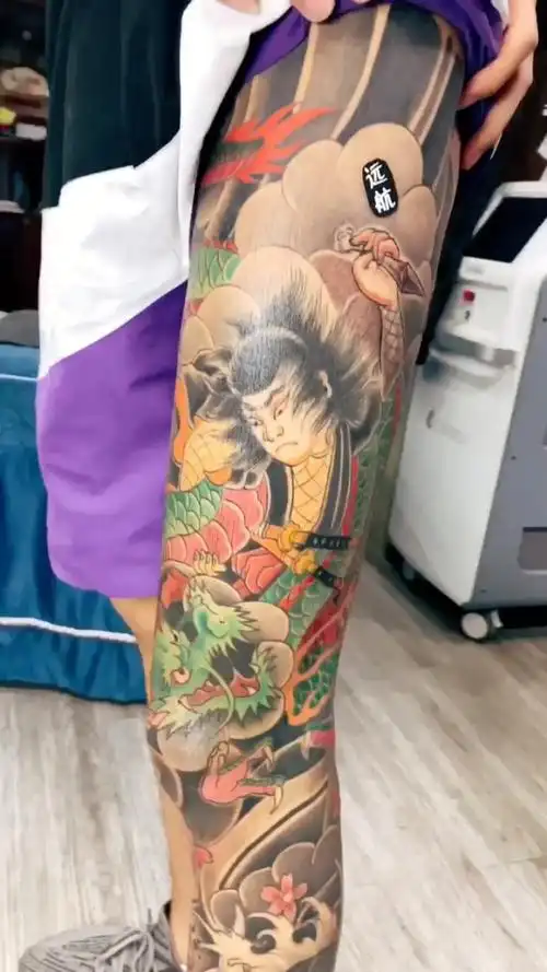 日式花腿纹身#无锡万达纹身店地址#河埒口万达广场知名纹身店#滨湖