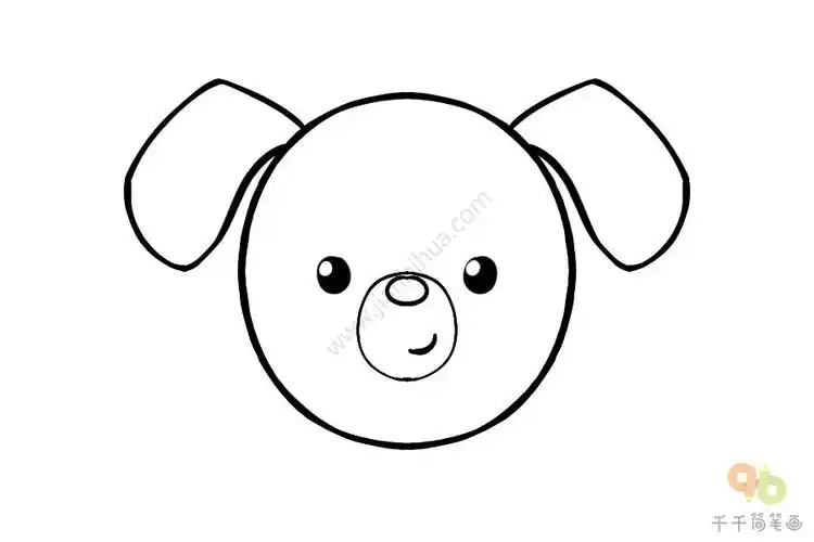 q版酷酷的小狗简笔画