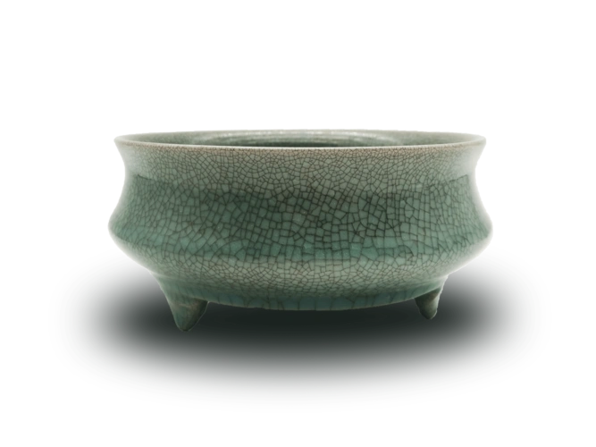 藏品鉴赏|汝窑三足洗_笔洗