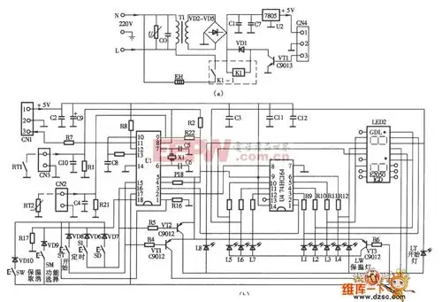 美的牌mb―yc50a型豪华电饭煲电路图