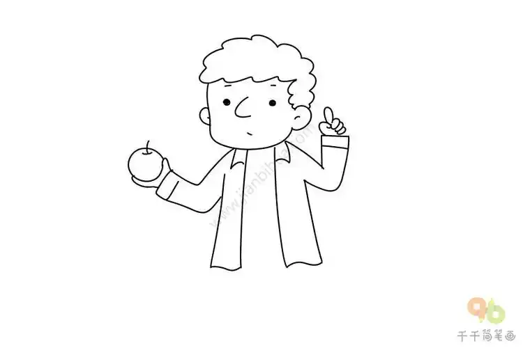 牛顿简笔画步骤图儿童学画