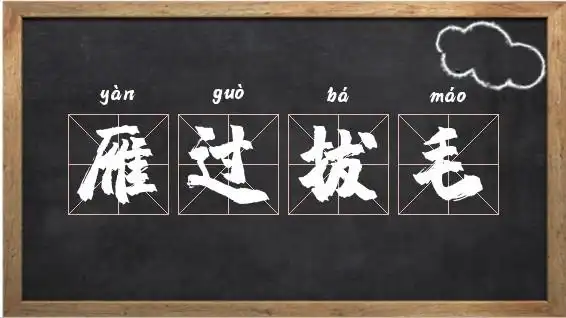 雁过拔毛是什么意思_带拔字的成语相关图片
