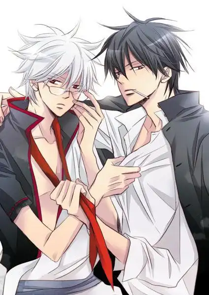 2个男生在一起的动漫图片