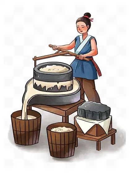 古代 i>豆 /i>浆 i>豆 /i>制品 i>豆 /i>腐传统美食制作元素