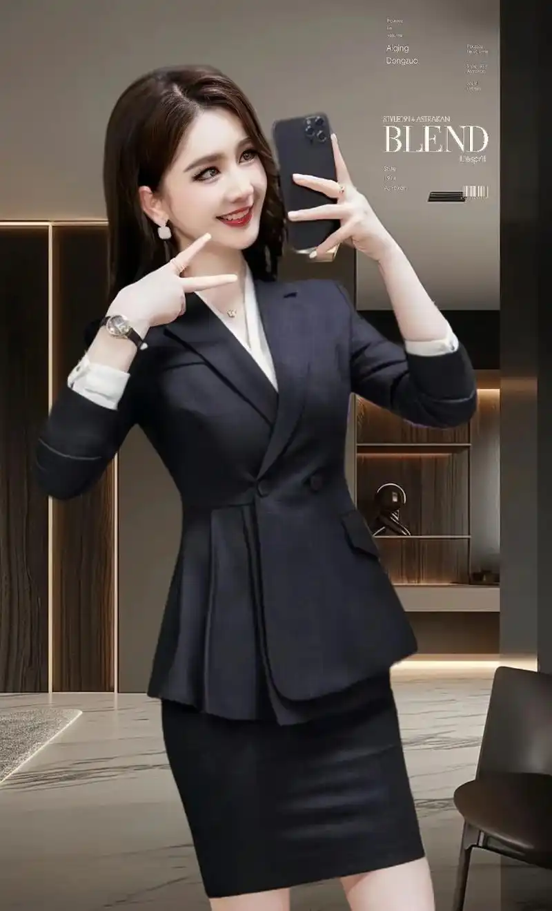 西装套装女秋冬职业装时尚气质 - 抖音