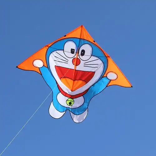 风筝潍坊新款叮当猫儿童卡通机器猫初学者微风易飞风筝