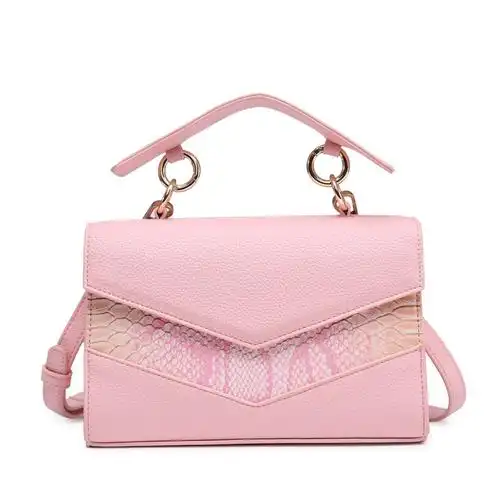 跨境热卖款中东爆款手提包蛇纹撞色单肩斜挎小方包高级质感女包包