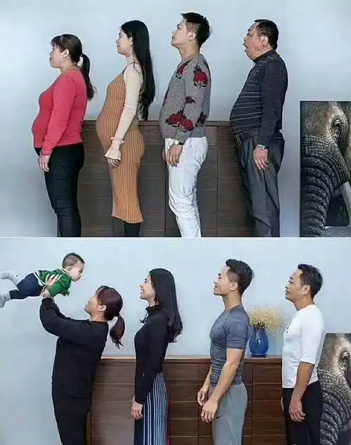 健身前  vs  健身后 【一家人的变化】