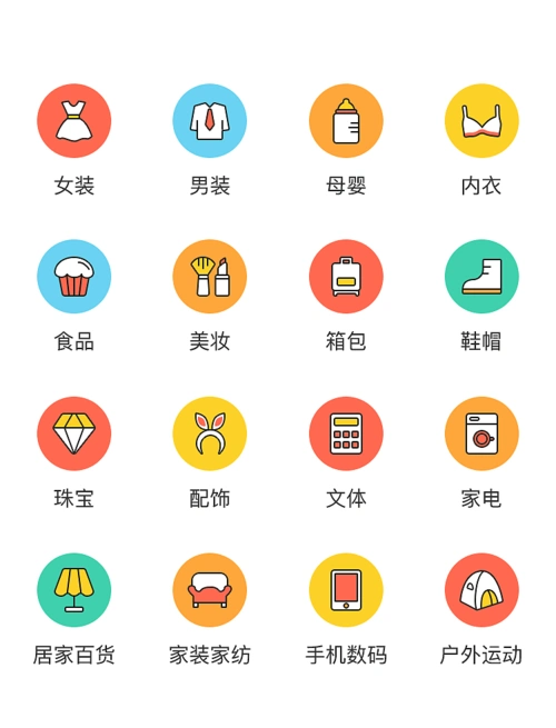 商品分类icon|ui|图标|萧萧_sophia - 原创作品 - 站酷 (zcool)