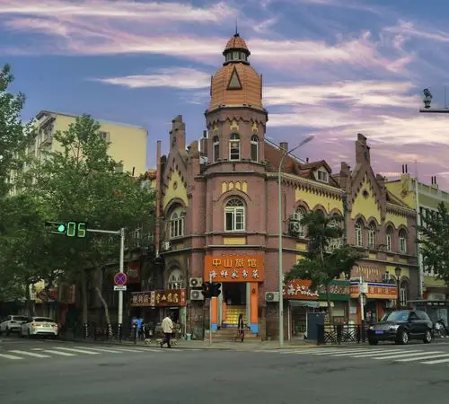 青岛市南德式建筑老城区中山路