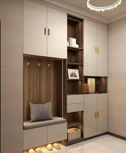 门口鞋柜(这样的进门鞋柜设计才好看)