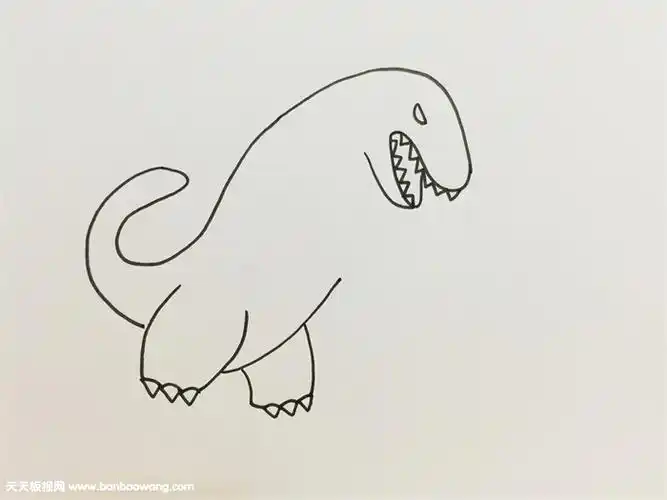 哥斯拉的彩色简笔画