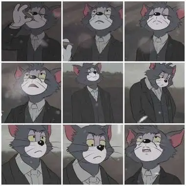 汤姆猫穿西服的头像