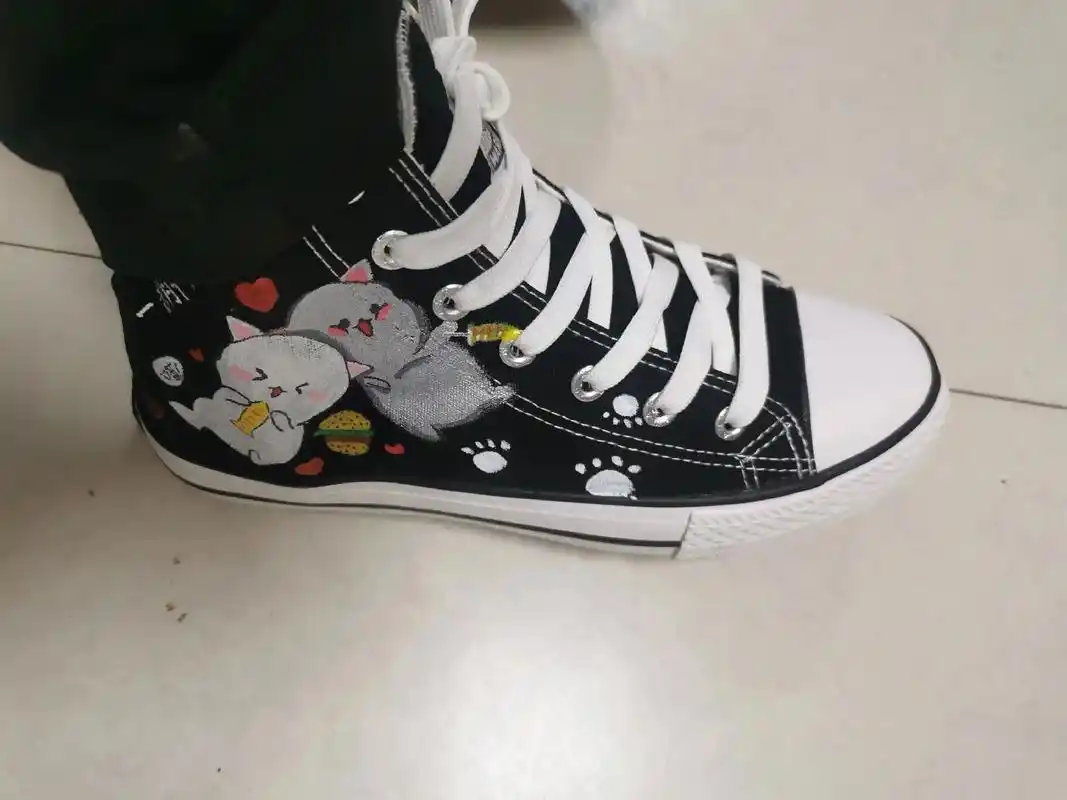 手绘板鞋子卡通图案自己选实现一鞋多图美美美