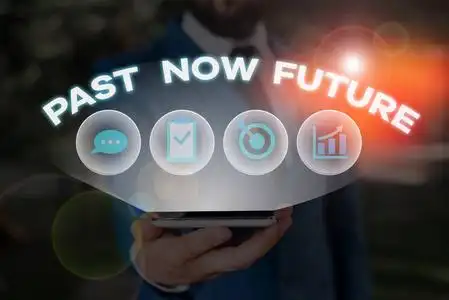 文字书写文字过去现在将来.经营理念最后一次呈现以下行动命运记忆.