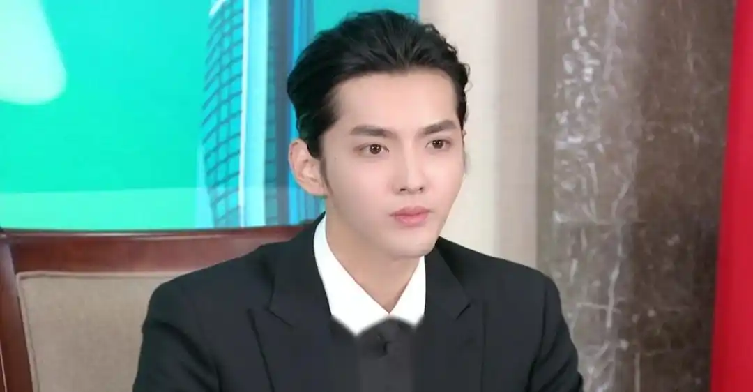 吴亦凡大背头造型搭配黑白正装西服,来看看吴亦凡今天助力湖北武汉