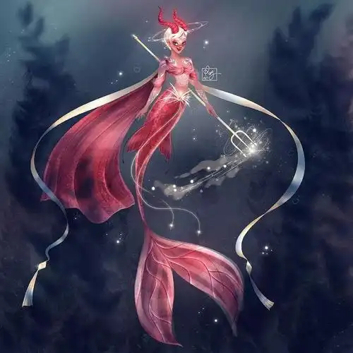 插画师笔下的美人鱼也有12个星座附加本周运势哦