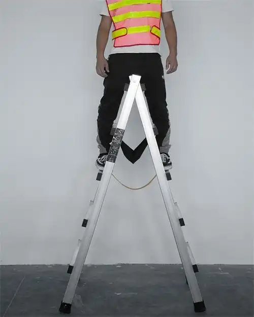 铝合金梯子可行走人字梯加厚焊接工程梯木工移动装修家用铝梯 1.