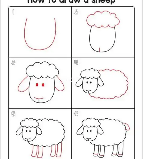 简笔画笔画一只羊
