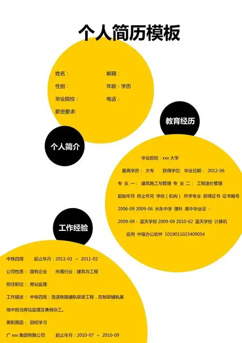 个人求职简历两页 (31)应聘履历参考模板可编辑修改_第1页