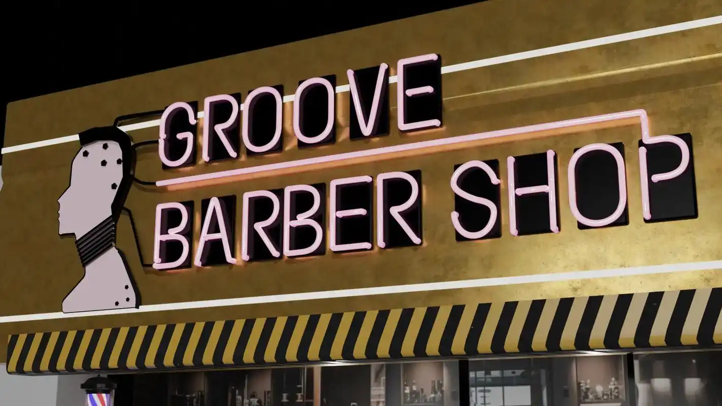 理发店门头设计分享,barbershop.barber sh - 抖音