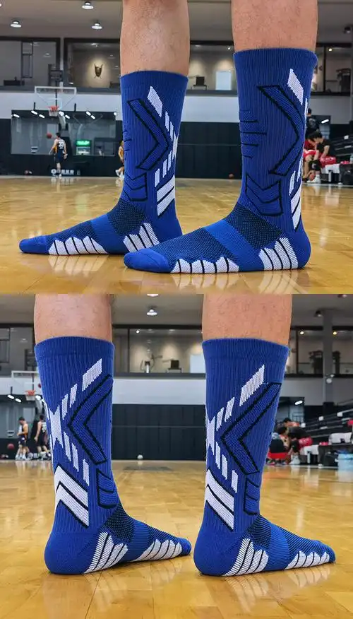 户外战术休闲毛巾底篮球袜中筒球员版男高帮球袜运动袜红色均码