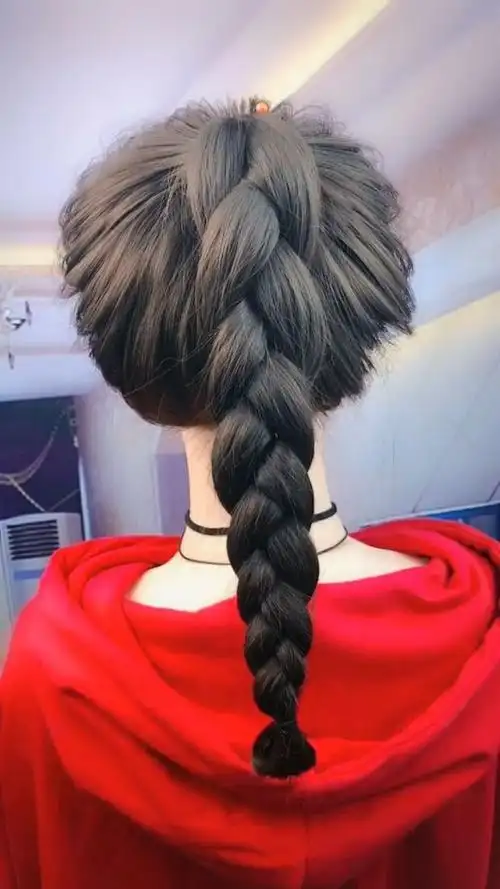 简单易学的高马尾编发教程,学生党可以学一下