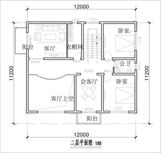 农村120平方自建房三层设计图带房子外观户型平面图