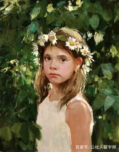 小天使,一双清澈的眸,让人心醉,女画家11幅儿童肖像画欣赏