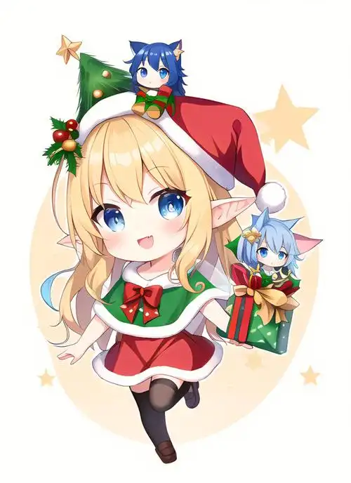 q版二次元圣诞小萝莉