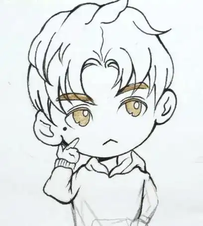 易烊千玺简笔画q版超帅易烊千玺简笔画大全exo张艺兴卡通简笔画教程