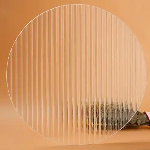 超白长虹玻璃圆桌面 茶几玻璃 厂家直售 压花玻璃 瓦楞玻璃