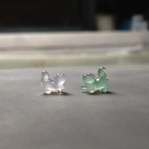 微雕小可爱翡翠迷你蛋蛋猫
