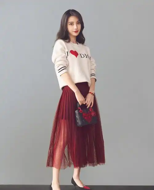 杨颖时尚潮流街拍