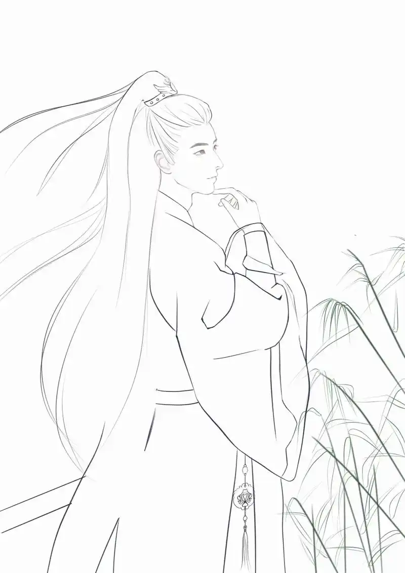 临江赋.#古风人物绘画 #procreate绘画 #原创插画 - 抖音