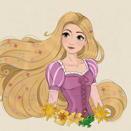 原创迪士尼公主的飘逸发型,爱丽儿细节满满,安娜过于好看