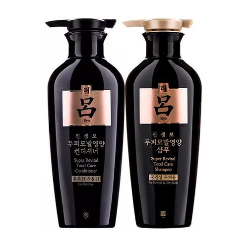 韩国进口黑吕洗发水控油蓬松去屑止痒防脱洗发露滋养柔顺护发素套