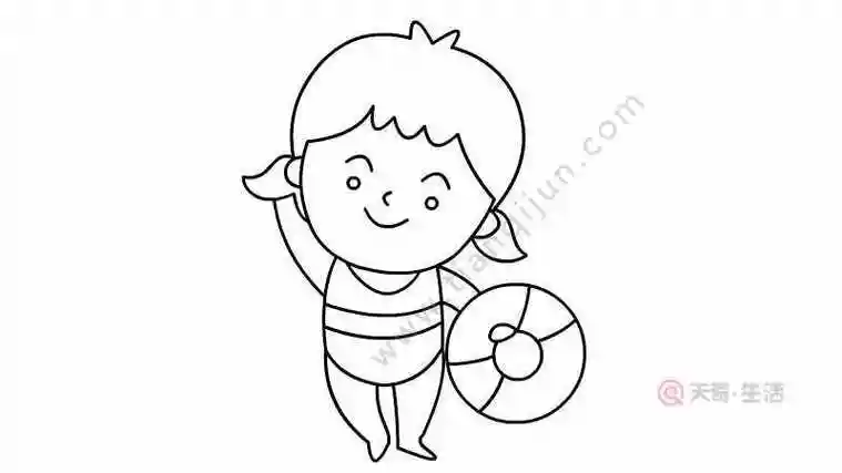 游泳简笔画画法,游泳简笔画 可爱- 三君经验百科网