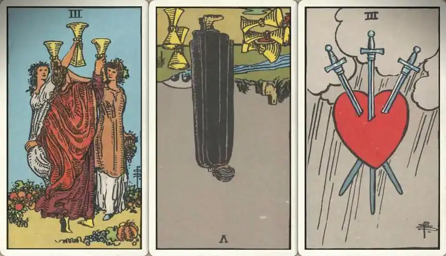 卜牌:圣杯三  圣杯五- 宝剑三 解析:不得不说白羊们在7月的学习考试里