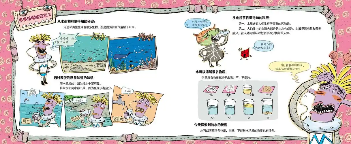 《变了样子的水》侧重于水的形态变化:冰-水-水蒸气三态的转化