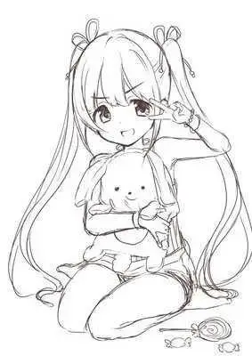 漫画女生头像漫画彩铅lolita简笔画手绘素材头像动漫女孩简笔画全身
