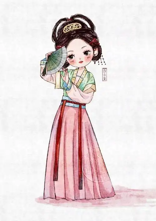 汉服##古风插画