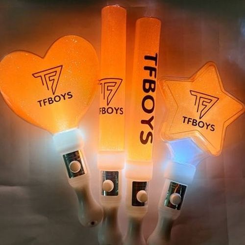tfboys应援棒荧光棒橙色发光棒九周年演唱会定制气氛道具批发