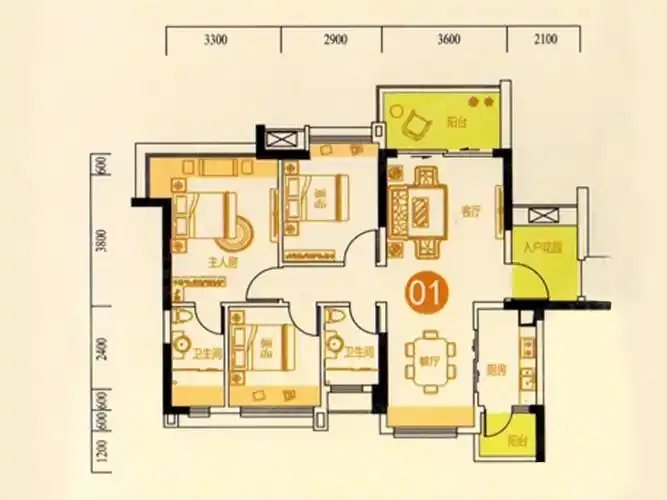 岭南印象6幢01户型_岭南印象户型图-江门搜狐焦点网