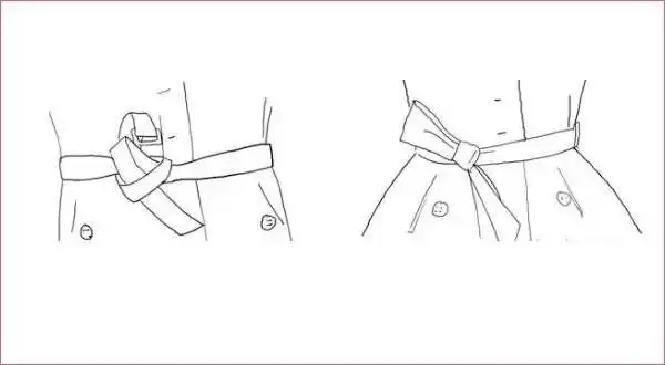 风衣蝴蝶结的打法(系法图解)