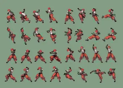 动漫人物打斗动作