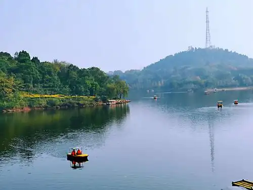 实拍,德阳东湖公园风景