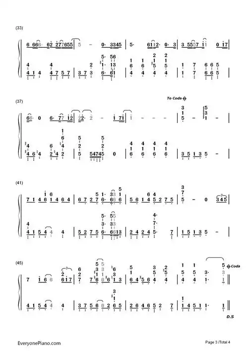 my memory-冬季恋歌音乐原声双手简谱预览3