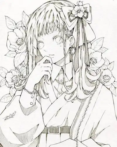 艺术欣赏从草稿到完整画面动漫里的女生真的很有魅力